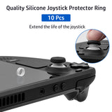 10 Pieces Silicone Joystick Protector for Steam Deck-Transparent