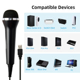 Universal USB Audio Handheld Wired Microphone Mic for PS5 for PS4 Slim, for PS4 Pro, for PS4, for Xbox Series S, for Xbox Series X for Xbox One, for Xbox One S , for Nintendo Switch for Switch OLED for Wii, for Xbox 360, for PS3, PC, etc.