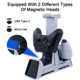 For PS5 Dual Controller Charging Charger With Headset Holder For PS4 For Xbox Series X For Nintendo Switch Pro Controller