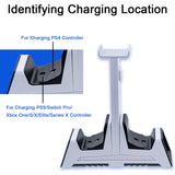 For PS5 Dual Controller Charging Charger With Headset Holder For PS4 For Xbox Series X For Nintendo Switch Pro Controller