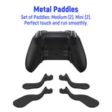 13 In 1 Metal Custom Replacement Button Set Tools for Xbox One Elite Series 2 Controller  - Black with Bumpers Thumbstick Mod