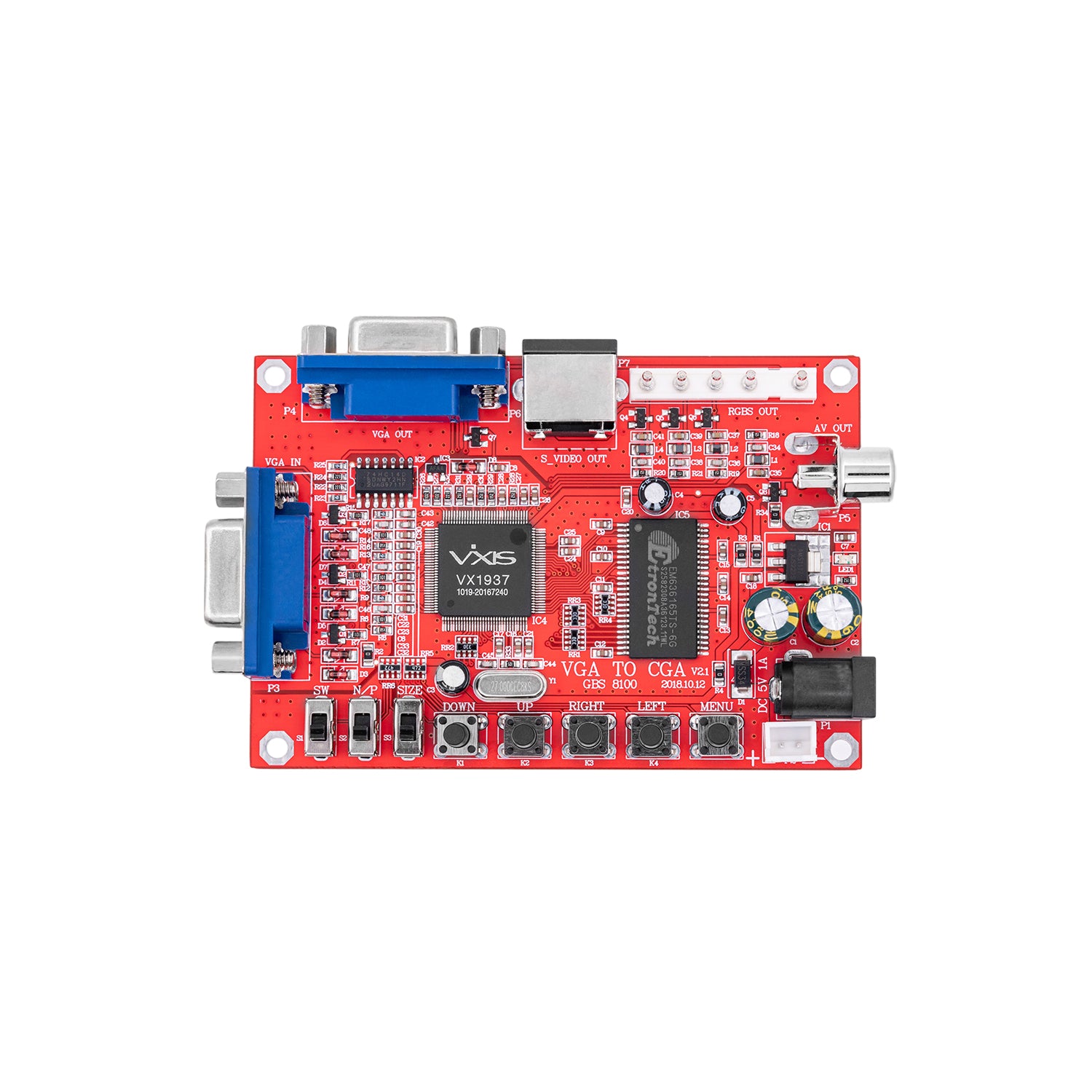 Cga Rgbs ARCADE GAME VGA TO CGA RGBS/CVBS/S-VIDEO VIDEO CONVERTER BOARD GBS-810
