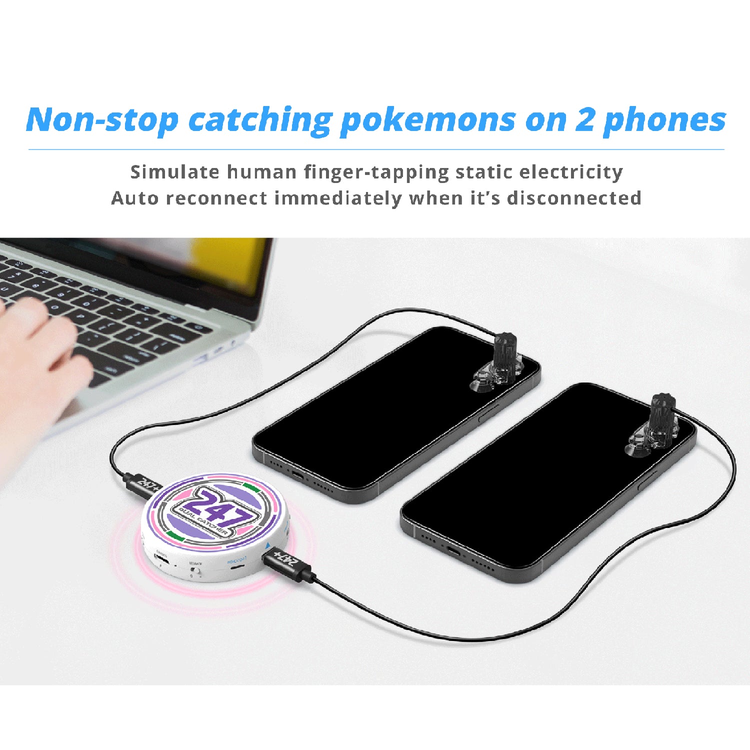 PhotoFast 247 Dual Auto Catcher per Poke mon Go, Supporta