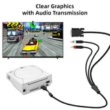 Sega Dreamcast VGA AV Audio Video Cable Cord with RCA