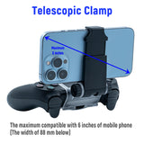 DOBE Mobile Phones Smartphone Clip Clamp Mount for PS4 Controller Wireless for Dualshock 4 for Playstation Controller Black (TP4-016)