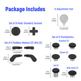 13 In 1 Metal Custom Replacement Button Set Tools for Xbox One Elite Series 2 Controller  - Black with Bumpers Thumbstick Mod