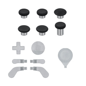13 In 1 Metal Custom Replacement Button Set Tools for Xbox One Elite Series 2 Controller  - Sliver with Bumpers Thumbstick Mod