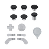 13 In 1 Metal Custom Replacement Button Set Tools for Xbox One Elite Series 2 Controller  - Sliver with Bumpers Thumbstick Mod