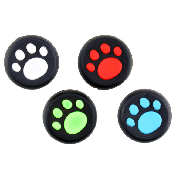 Analog Thumb Cap Set for Dualshock 4 / Xbox ONE Controller Black Paw
