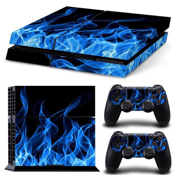 Vinyl Sticker Pattern Decals Blue Flame