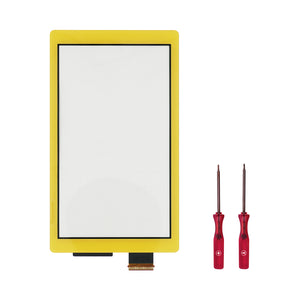 Touch Screen Digitizer for Nintendo Switch Lite Yellow with screwdriver