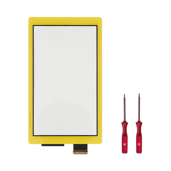 Touch Screen Digitizer for Nintendo Switch Lite Yellow with screwdriver