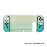 Latest Project Design Dockable Protective Case Shell with for Joy-con Faceplate and Thumb Cap for Nintendo Switch Pink/Blue