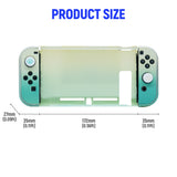 Latest Project Design Dockable Protective Case Shell with for Joy-con Faceplate and Thumb Cap for Nintendo Switch Pink/Blue