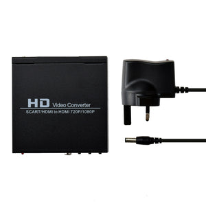 AV Audio Video Scart to Coaxial HDMI Adapter Converter Box UK Plug