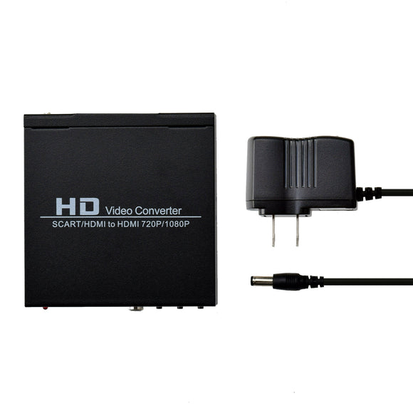 AV Audio Video Scart to Coaxial HDMI Adapter Converter Box US Plug