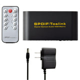 Audio Optical SPDIF 4x2 Matrix Switcher Adapter Extender US Plug