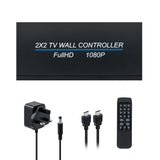 1-to-4 TV Video Wall Controller HDMI USB Matrix Switch 2x2 Processor With EU + UK Plug