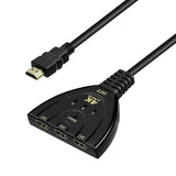 3-to-1 4K HDMI Switch - Black (HW-4K301X)