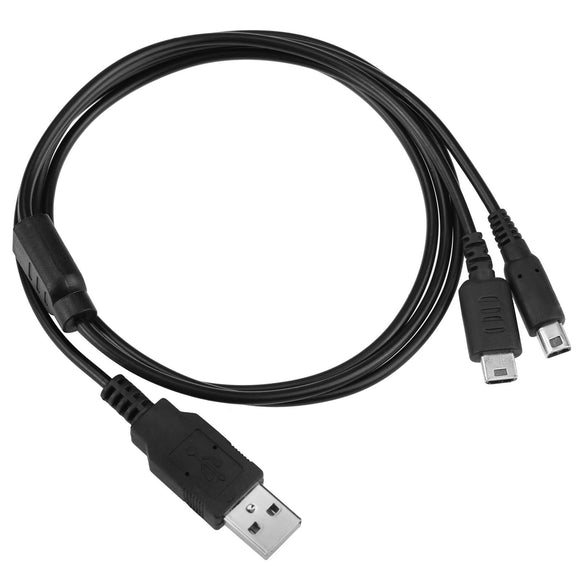 Nintendo DSL DS Lite 3DS DSi LL XL 2 in 1 USB Charger Power Cable