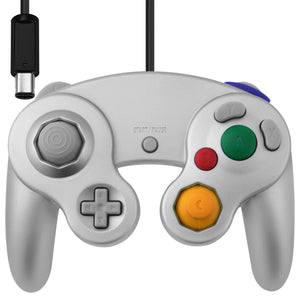 Wii GameCube Vibration Joypad Controller GC Silver