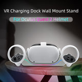 Wall Mount Charging Dock for Oculus Quest 2 Helmet - White (ZY-36)