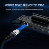 6 In 1 Dock Station with RJ45 LAN Port for Steam Deck/Nintendo Switch/Switch OLED -Black (SD02)