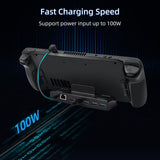6 In 1 Dock Station with RJ45 LAN Port for Steam Deck/Nintendo Switch/Switch OLED -Black (SD02)