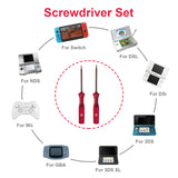 GBA NDS DSL Dsi 3DS XL Wii PS4 Controller Tri-Wing & Philips Screwdriver Set Compatible with Switch oled