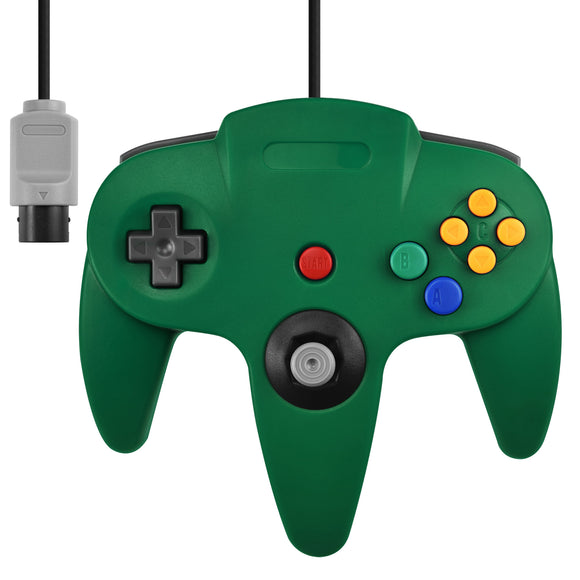 Nintendo N64 Full Size Wired Controller Game Pad Green