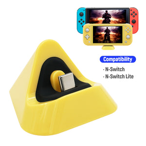 Latest Design DOBE Type-C Mini Charging Dock for Nintendo Switch/ Switch Oled Dock for Switch Lite Charging Station Yellow