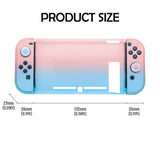Latest Project Design Dockable Protective Case Shell with for Joy-con Faceplate and Thumb Cap for Nintendo Switch Pink/Blue