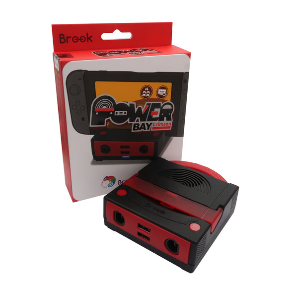 Brook Power Bay Crimson for Nintendo Switch Console Dock with Connect to for GameCube Controller