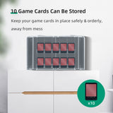 Transparent Dock Cover with 10-slot Game Card Storage for Nintendo Switch/Switch OLED (KJH NS082)