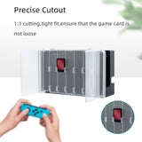 Transparent Dock Cover with 10-slot Game Card Storage for Nintendo Switch/Switch OLED (KJH NS082)