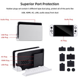 Dust-proof Kit with Tempered Glass Screen Protector for Nintendo Switch OLED