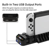 Quad Joy-Con Charging Dockwith Game Disc Rack for Nintendo Switch/Switch OLED (GP-349)