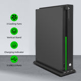 Vertical Cooling Stand with 3 Fans and 3 USB Ports for Xbox One X (TYX-1768)