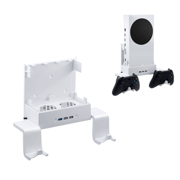 Wall-mounted Color Changing Cooling Stand with Hook for Xbox  Series S-White