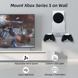 Wall-mounted Color Changing Cooling Stand with Hook for Xbox  Series S-White