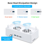 Wall-mounted Color Changing Cooling Stand with Hook for Xbox  Series S-White