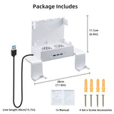 Wall-mounted Color Changing Cooling Stand with Hook for Xbox  Series S-White