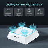 Cooling Stand with LED Lighting & Indicator for Xbox Series X Console - White (SY-618)