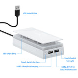 Upper Cooling Fan with RGB Lighting for Xbox Series S-White(SY-XSS-828)  For Xbox Series S console only
