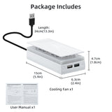 Upper Cooling Fan with RGB Lighting for Xbox Series S-White(SY-XSS-828)  For Xbox Series S console only