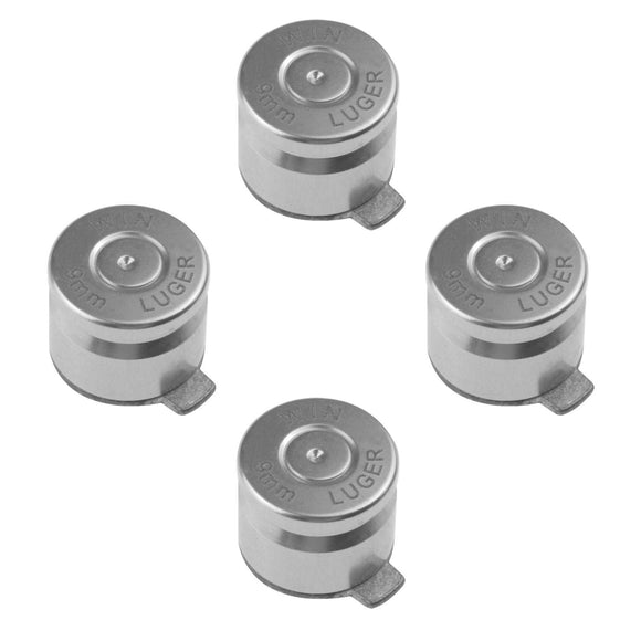 Metal Buttons Set Mod Kits Dualshock 3 4 Controller Bullet Style Silver