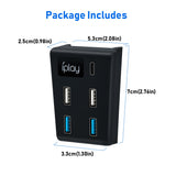 1-to-5 USB Hub For PS5 DE/UHD Gaming Console - Black (HBP-308)