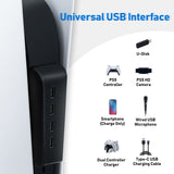 DOBE 1-TO-4 USB 2.0 HUB FOR PS5 GAMING CONSOLE BLACK (TP5-0576)