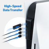 DOBE 1-TO-4 USB 2.0 HUB FOR PS5 GAMING CONSOLE BLACK (TP5-0576)