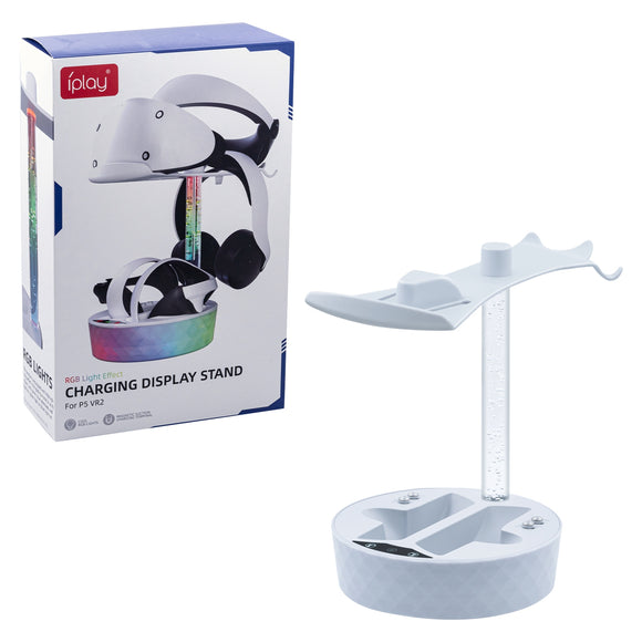 iPlay Charging Display stand with RGB Light for PS VR2-White(HBP-505)